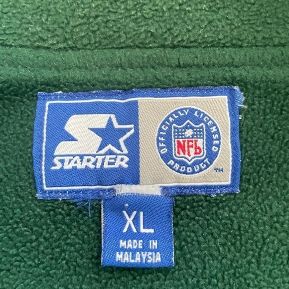 NFL OFFICIAL GREEN BAY PACKERS FOOTBALL FULL ZIP GREEN STARTER FLEECE LOGO, XL - Picture 9 of 10